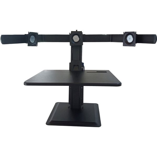 Lorell Desk Riser, Deluxe, 3-monitor, 26"x27-3/10"x35", Black LLR03167